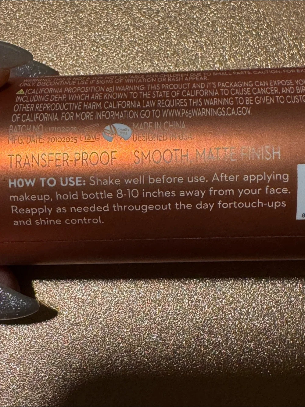 Nine West Hydrating Setting Spray - Copper Bottle